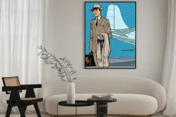 Plakat: Mężczyzna podróżnych powietrznej pasażera podróż służbowa biznesmen