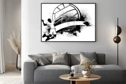 Plakat: Mężczyzna siatkówka grunge banner