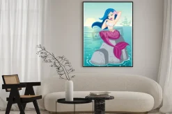Plakat: Mermaid opalanie na rafy.