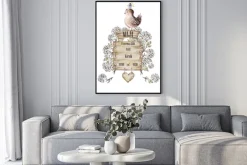 Plakat: Metryczka dziecięca retro