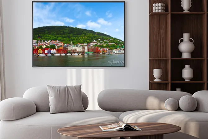 Plakat: Miasto bergen, norwegia