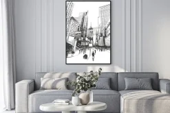 Plakat: Miasto wyciągnąć rękę, ilustracji wektorowych