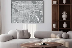 Plakat: Miastowa wektorowa miasto mapa calgary, kanada