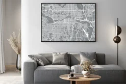 Plakat: Miastowa wektorowa miasto mapa calgary, kanada