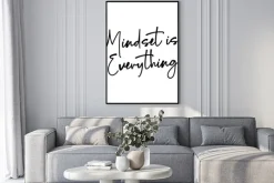 Plakat: Mindset is everything typograficzny