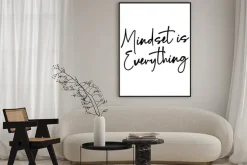 Plakat: Mindset is everything typograficzny
