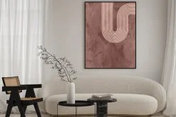 Plakat: Minimalistyczna geometria na betonowym tle