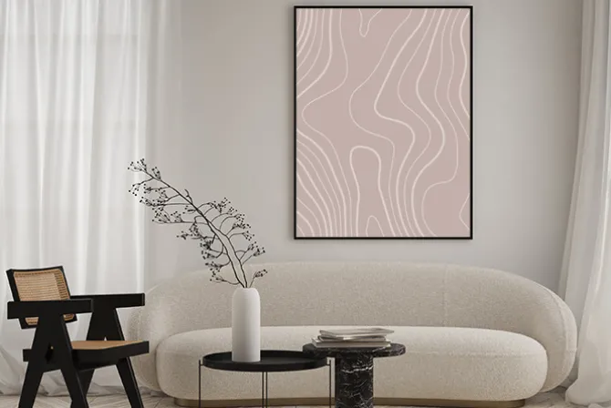 Plakat: Minimalistyczny deseń geometryczne kształty linie