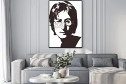 Plakat: Minimalistyczny portret lennona