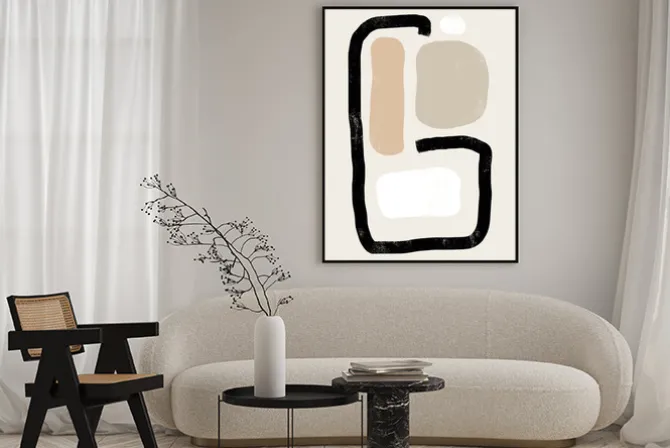 Plakat: Minimalistyczny wzór nowoczesna abstrakcja kształty