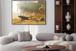 Plakat: Model dziecko samolot zaparkowany z samolotów retro