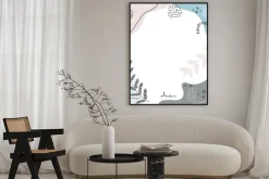 Plakat: Modern abstract floral art vector leaves background