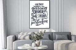 Plakat: Modern and stylish hand drawn lettering slogan. quote about old