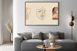 Plakat: Modern minimalist abstract aesthetic illustrations. bohemian