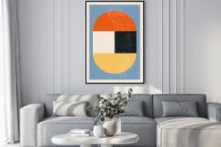 Plakat: Modernistyczna abstrakcja geometria inspirowane bauhausem