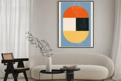Plakat: Modernistyczna abstrakcja geometria inspirowane bauhausem