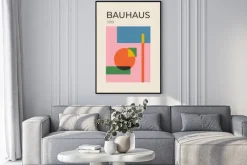 Plakat: Modernistyczna abstrakcja w stylu bauhaus