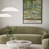 Plakat: Most nad stawem z liliami wodnymi sztuka claude monet