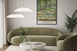 Plakat: Most nad stawem z liliami wodnymi sztuka claude monet