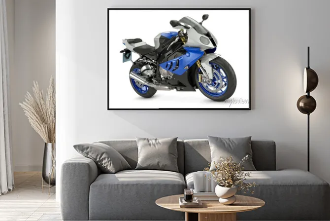 Plakat: Motocykl wyścigowy