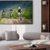 Plakat: Motocykliści podczas motocrossu
