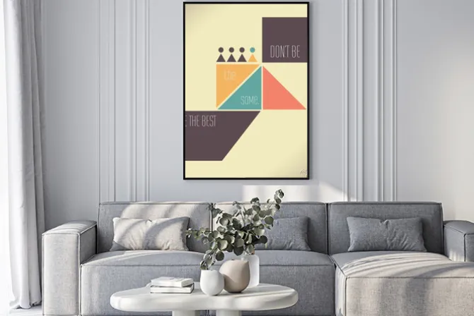 Plakat: Motywacja cytat - nie bądź taki sam, być najlepszym