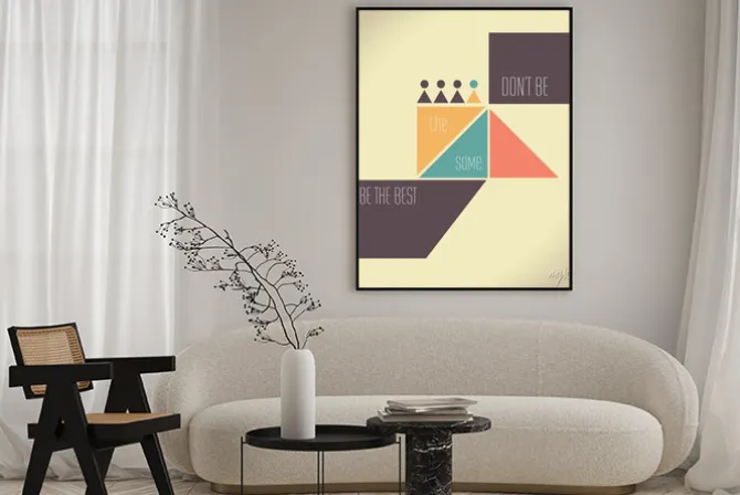 Plakat: Motywacja cytat - nie bądź taki sam, być najlepszym