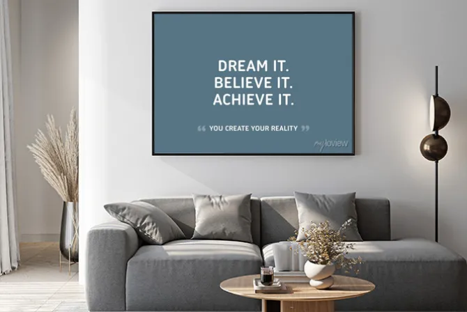 Plakat: Motywacyjny cytat po angielsku