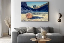 Plakat: Mrożone górskie jezioro.