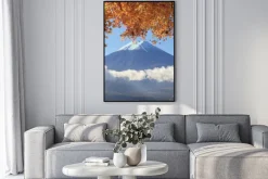 Plakat: Mt. fuji with fall colors in japan