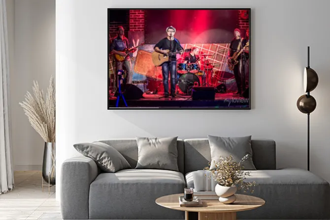 Plakat: Muzycy podczas koncertu