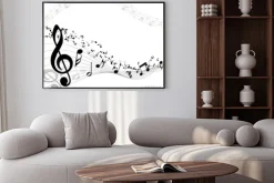 Plakat: Muzyczne tło