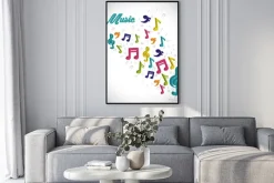 Plakat: Muzyka cyfrowego projektowania.