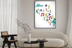 Plakat: Muzyka cyfrowego projektowania.