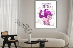 Plakat: My pretty unicorn. cute childish illustration with fantasy little