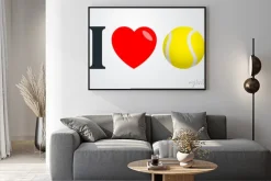 Plakat: Napis graficzny tenis