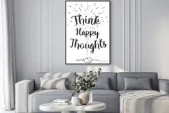 Plakat: Napis myśl pozytywnie