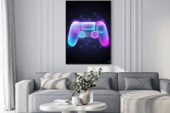 Plakat: Neonowy kontroler do gier