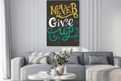 Plakat: Nigdy się nie poddawaj "cytat