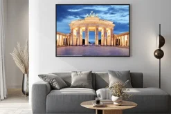 Plakat: Nocny widok na bramę brandenburską