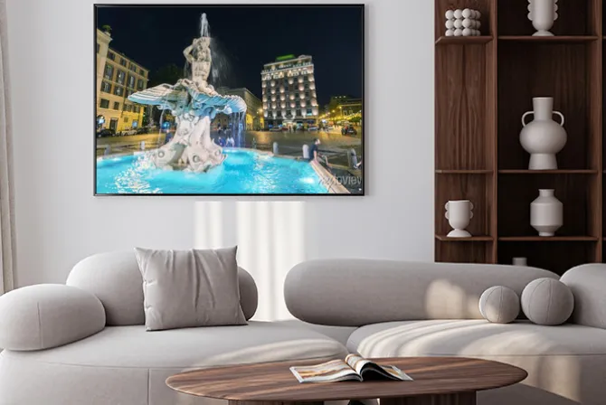 Plakat: Nocny widok na fontannę w rzymie