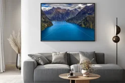 Plakat: Nowa zelandia. milford sound (piopiotahi) z góry - głowa fiordu,