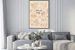 Plakat: Nowoczesna ilustracja z cytatem dolce vita