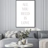 Plakat: Nowoczesna typografia all you need is love