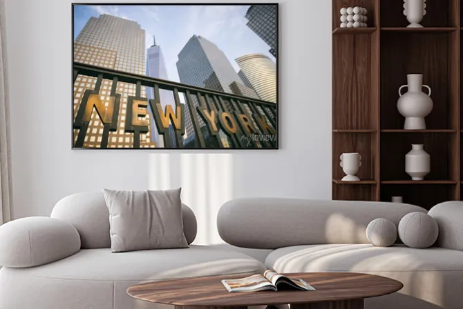 Plakat: Nowoczesne wieżowce w downtown new york city manhattan skyline