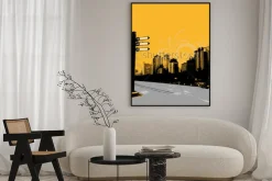 Plakat: Nowoczesny miejski projekt graficzny grunge