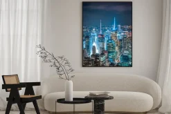 Plakat: Nowy jork, manhattan nocą