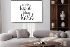 Plakat: Odręczny napis na białym tle