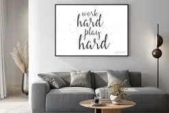 Plakat: Odręczny napis na białym tle