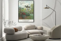 Plakat: Ogród artysty w argenteuil z daliami reprodukcja claude monet